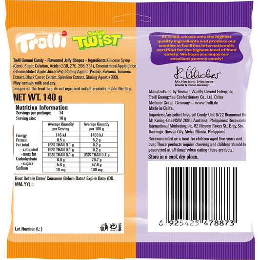 Trolli Squiggle Twist Sweet & Sour 140g