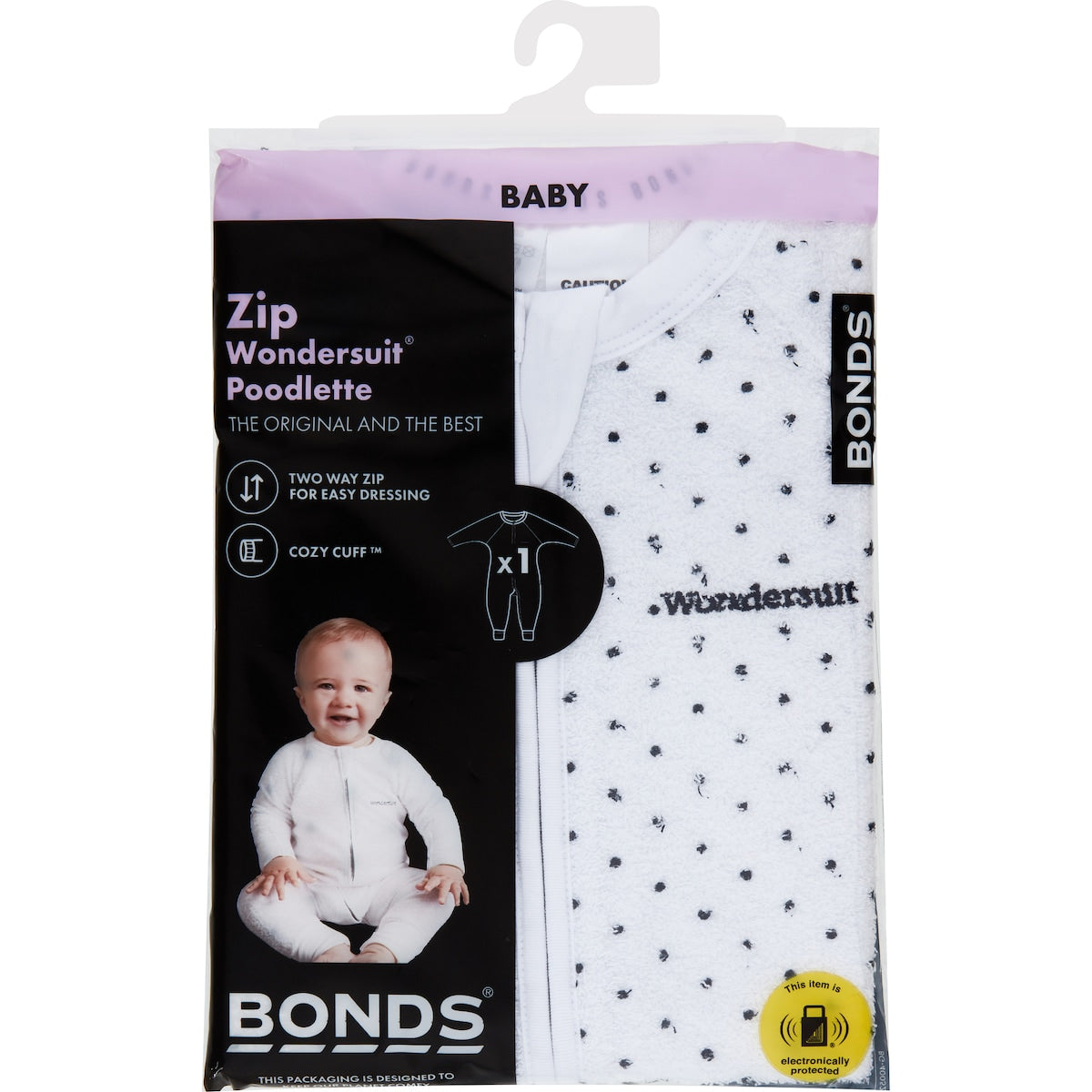 Bonds Zip Wondersuit Poodlette Baby Boy Size 000 - 1 Each