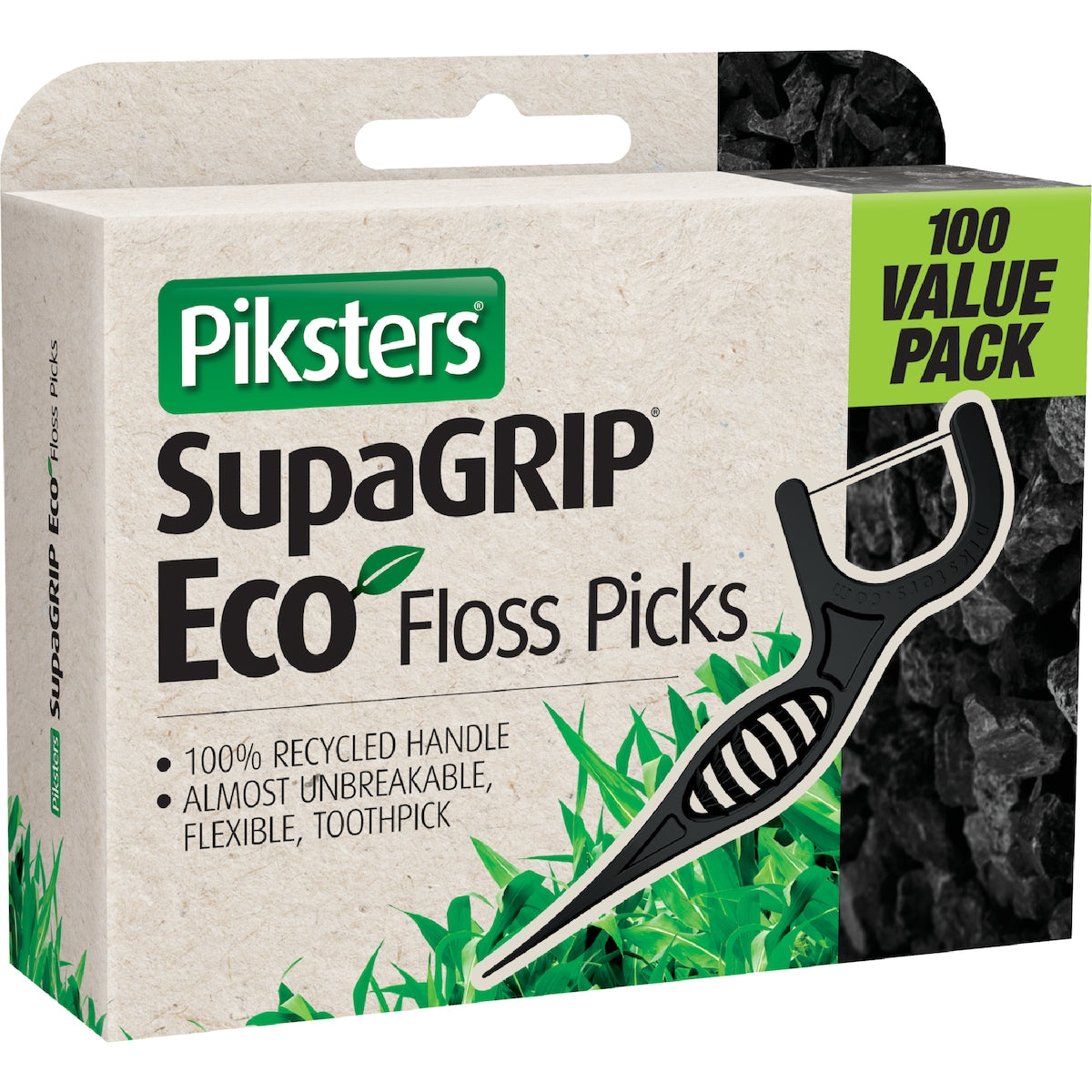 Piksters Supagrip Eco Floss Picks 100 Pack