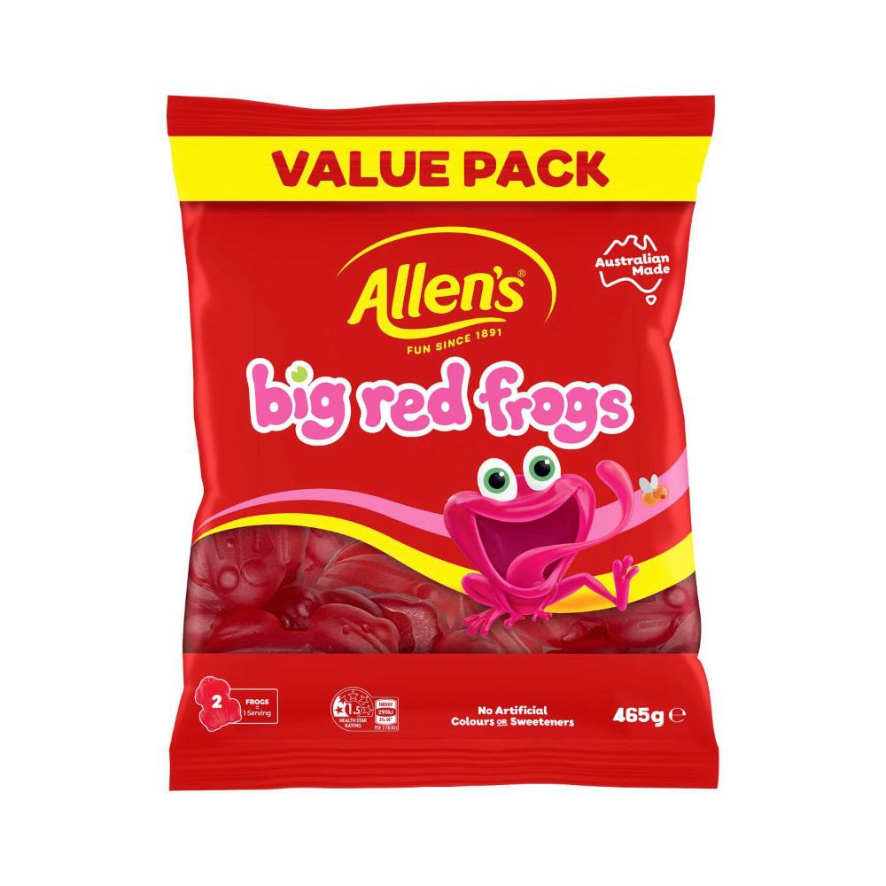 Allen's Lollies Big Red Frogs - 465g