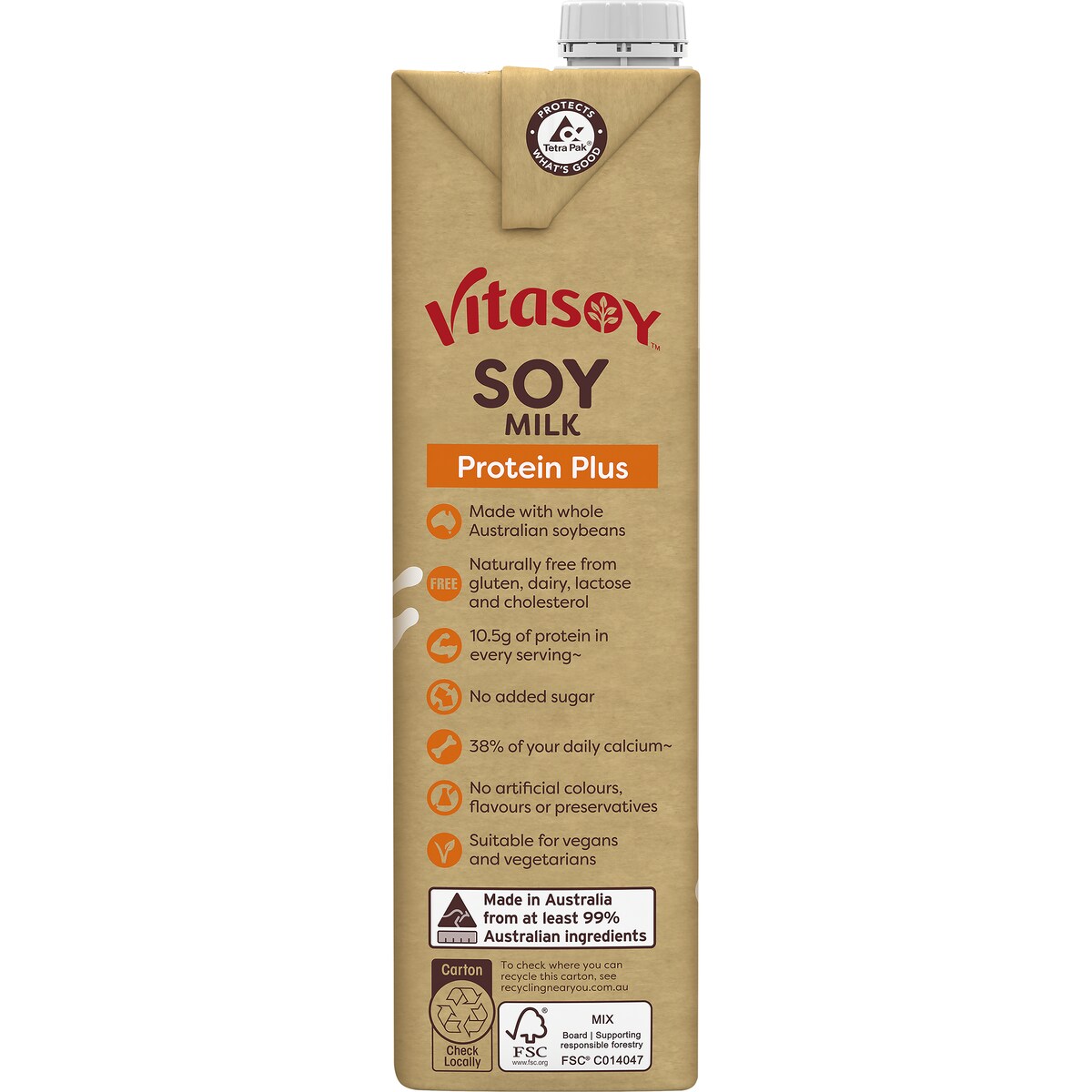 Vitasoy Protein Plus Unsweetened Soy Milk 1l