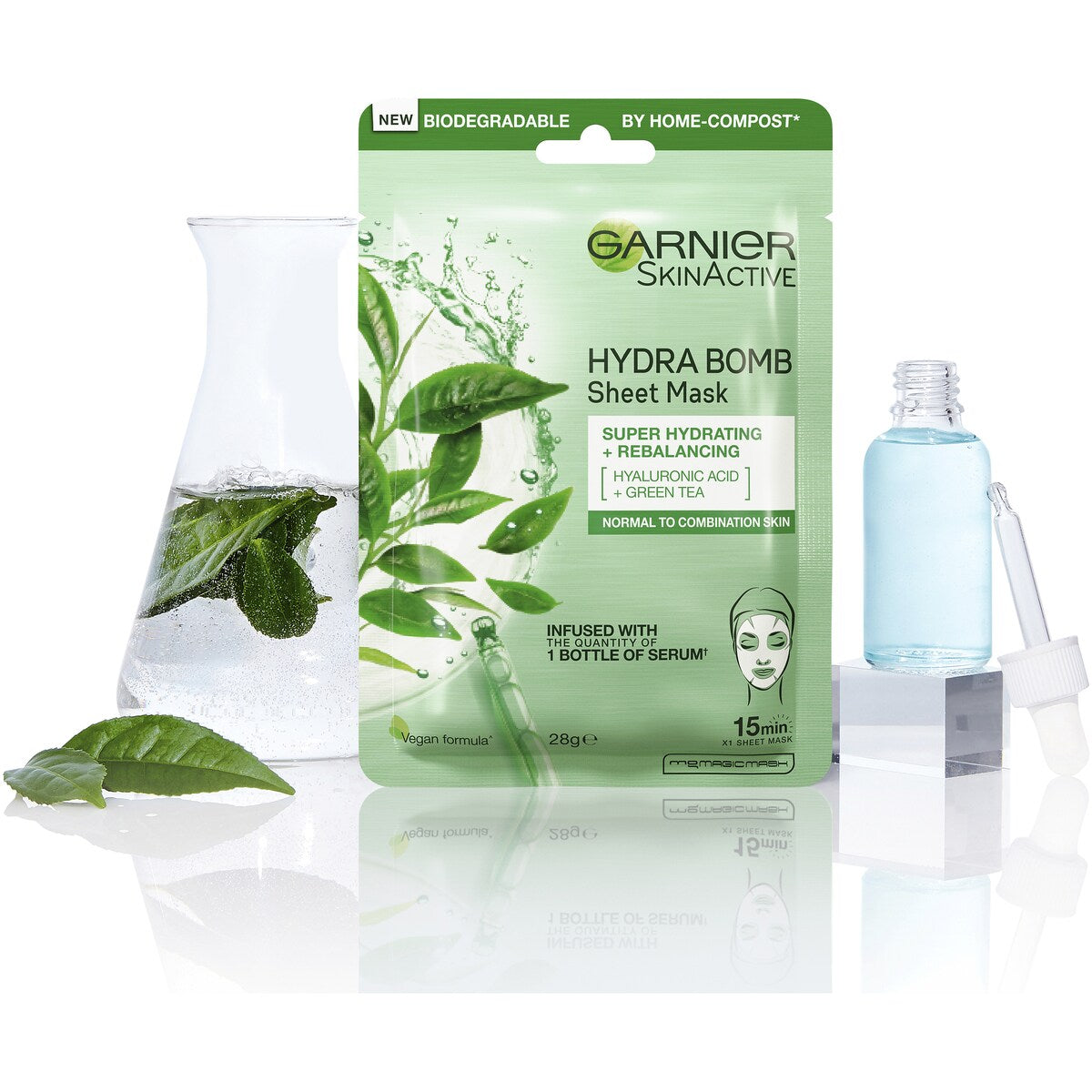 Garnier Skin Active Hydra Bomb Sheet Face Mask Green Tea Each