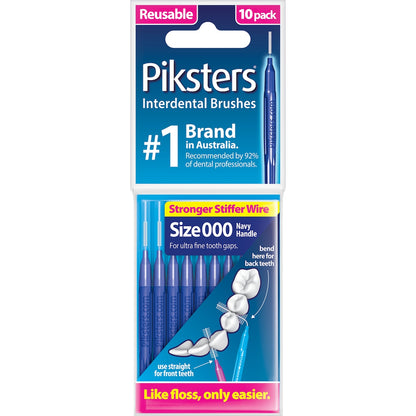 Piksters Interdental Brushes Size 000 10 Pack