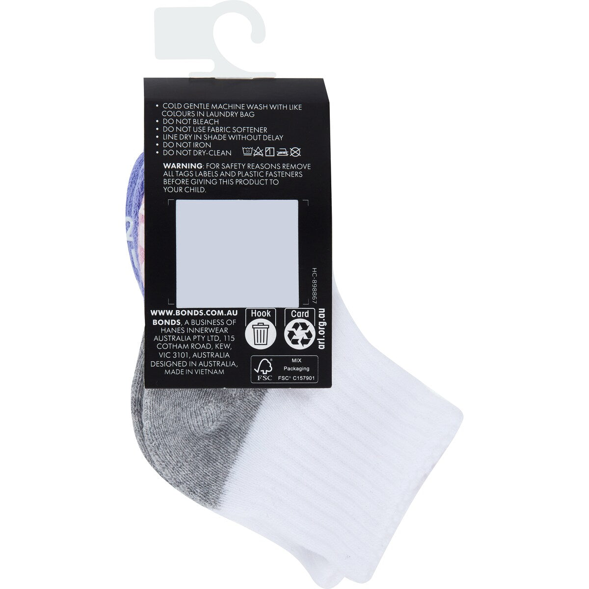 Bonds Cushioned Crew Sock For Babies 3 Pack