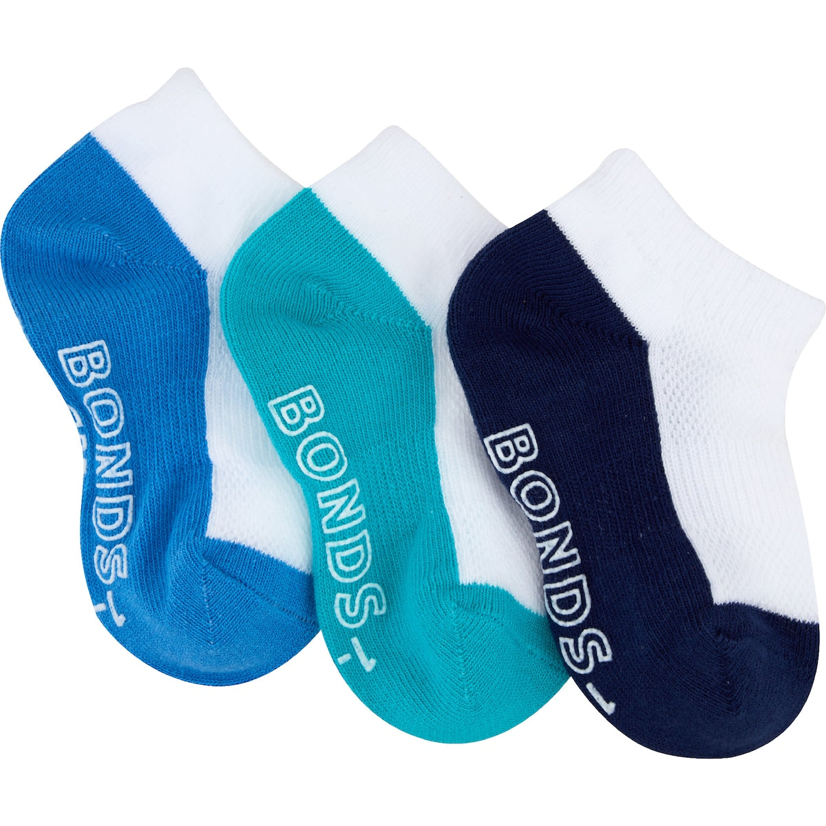 Bonds Baby Logo Light Low Cut Size 6-12m & 1-2y 3 Pack