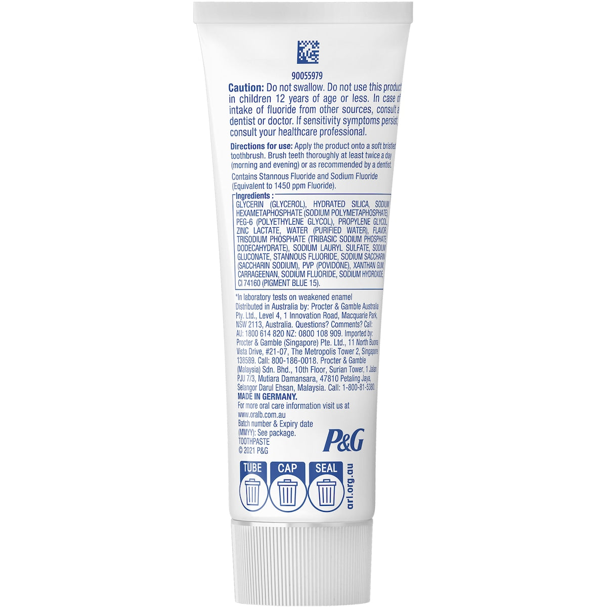 Oral-b Gum Care & Enamel Sensitive Protect Mint Toothpaste 110g