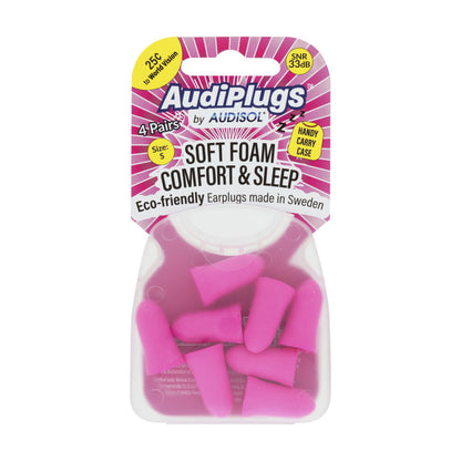 Audiplugs Soft Foam Comfort & Sleep - 4 pack