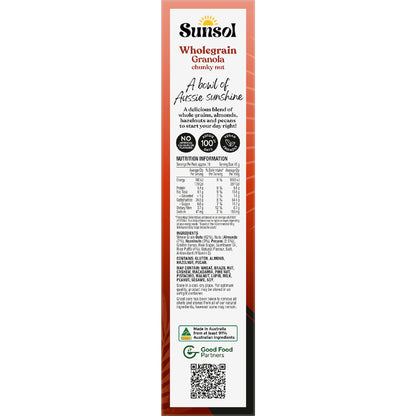 Sunsol Wholegrain Granola Chunky Nut 450g