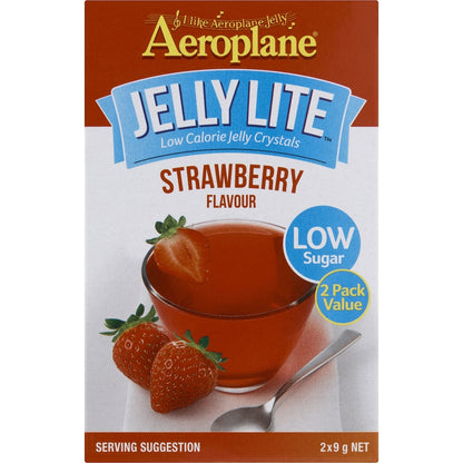 Aeroplane Jelly Lite Crystals Strawberry 9g X 2 Pack