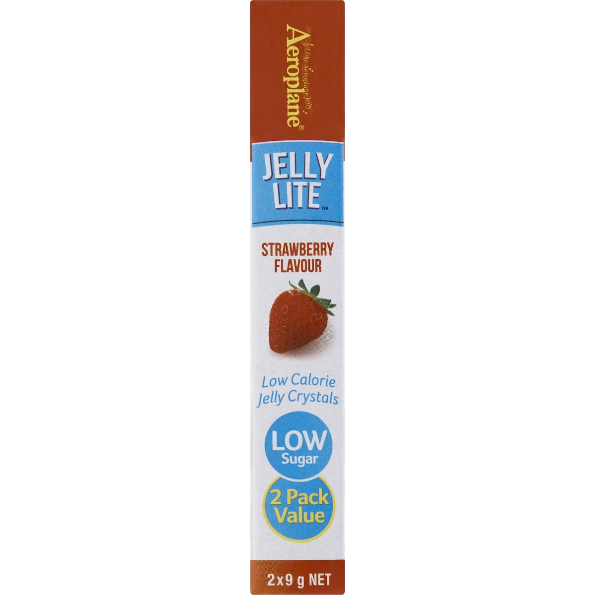 Aeroplane Jelly Lite Crystals Strawberry 9g X 2 Pack