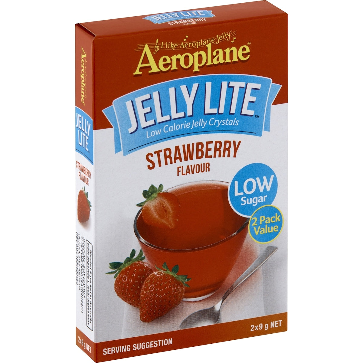 Aeroplane Jelly Lite Crystals Strawberry 9g X 2 Pack