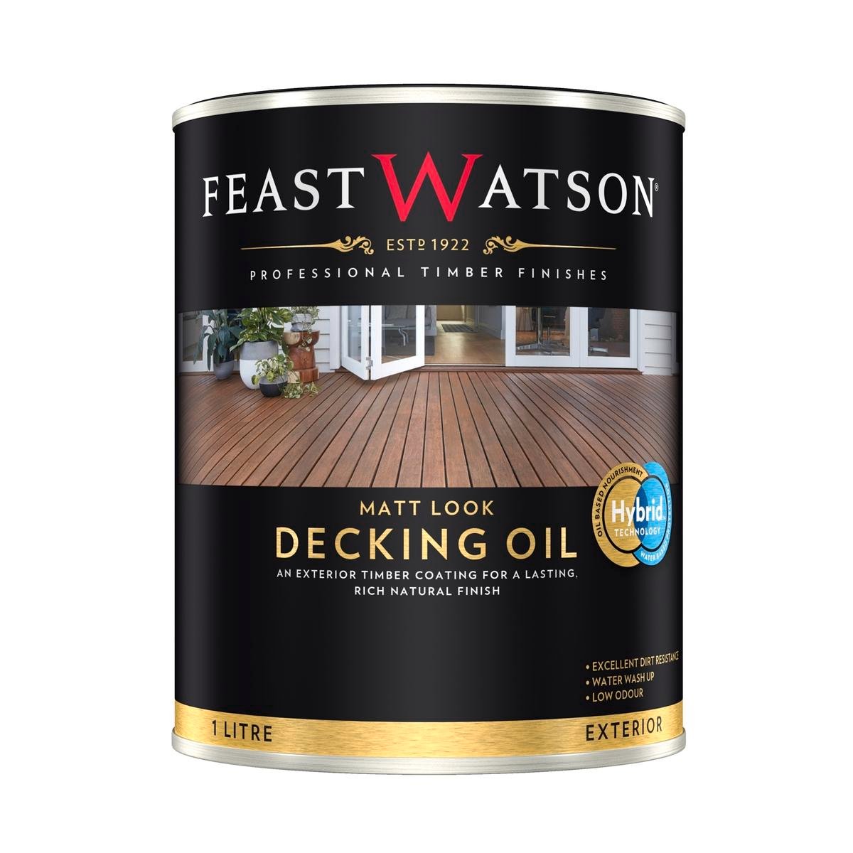 Feast Watson Matt Look Decking Oil 1L Natural Finish UV Resistant