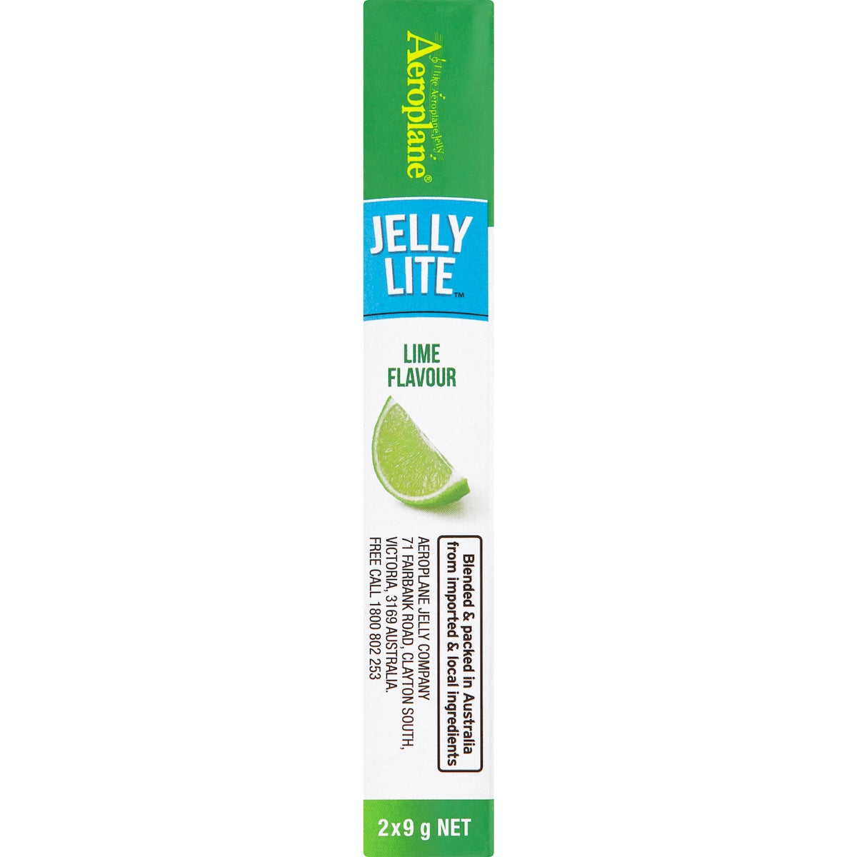 Aeroplane Jelly Lite Crystals Lime 9g X 2 Pack