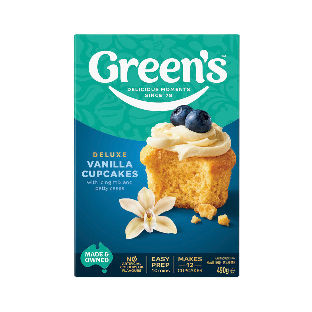Green's Deluxe Vanilla Cupcake Mix - 490g