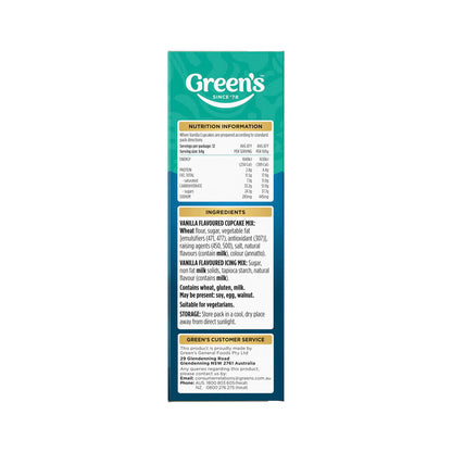 Green's Deluxe Vanilla Cupcake Mix - 490g