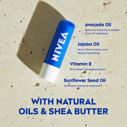 Nivea Lip Original Moisturising Lip Balm For Dry & Cracked Lips 4.8g