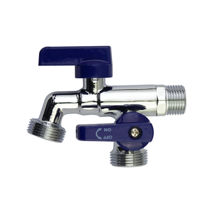 Brasshards Dual Mi Hose Tap - 15mm - Chrome