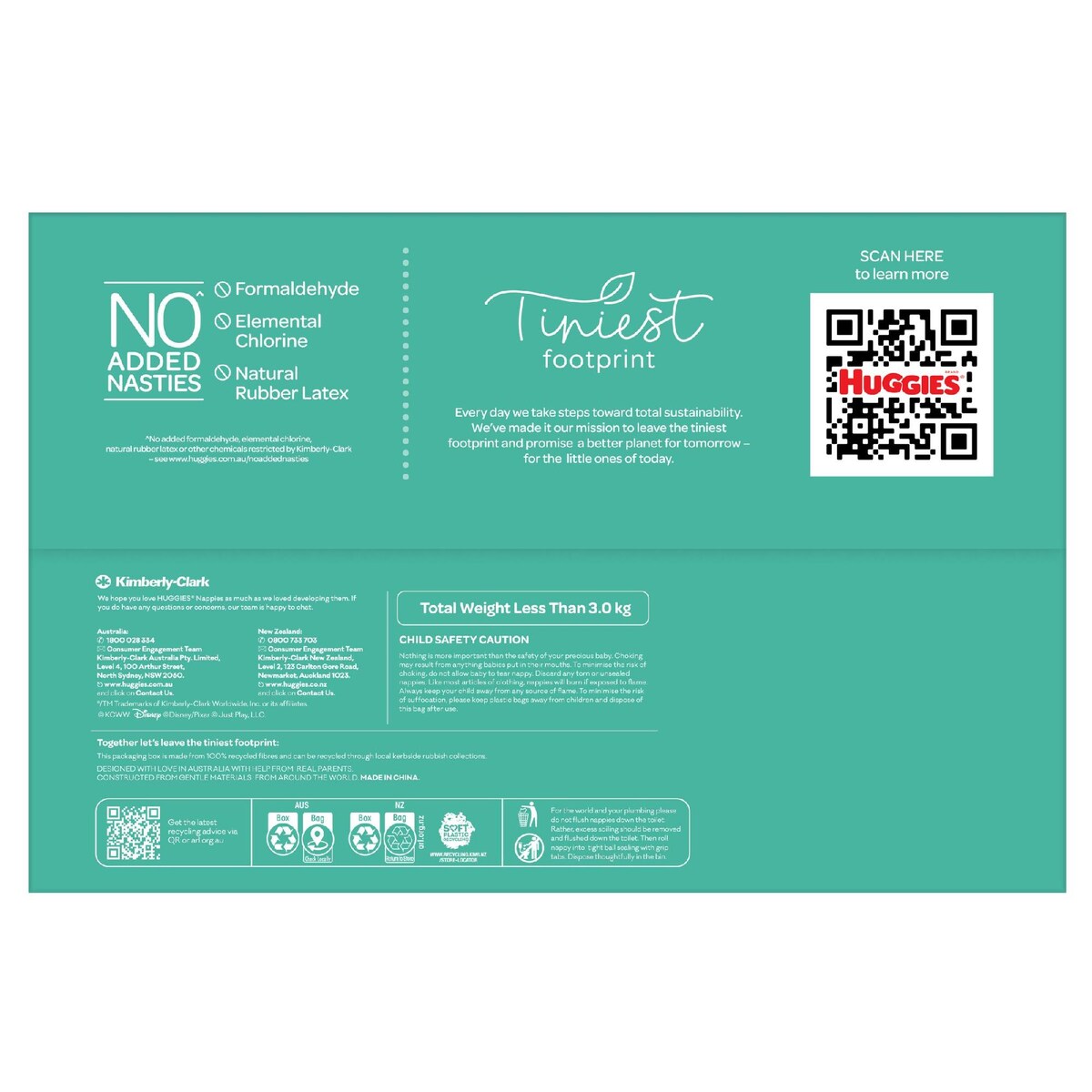 Huggies Newborn Nappies Size 1 (up To 5kg) 108 Pack