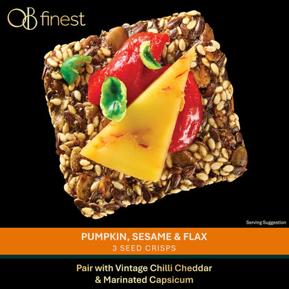Ob Finest Pumpkin Sesame & Flax Seed Crisps 110g