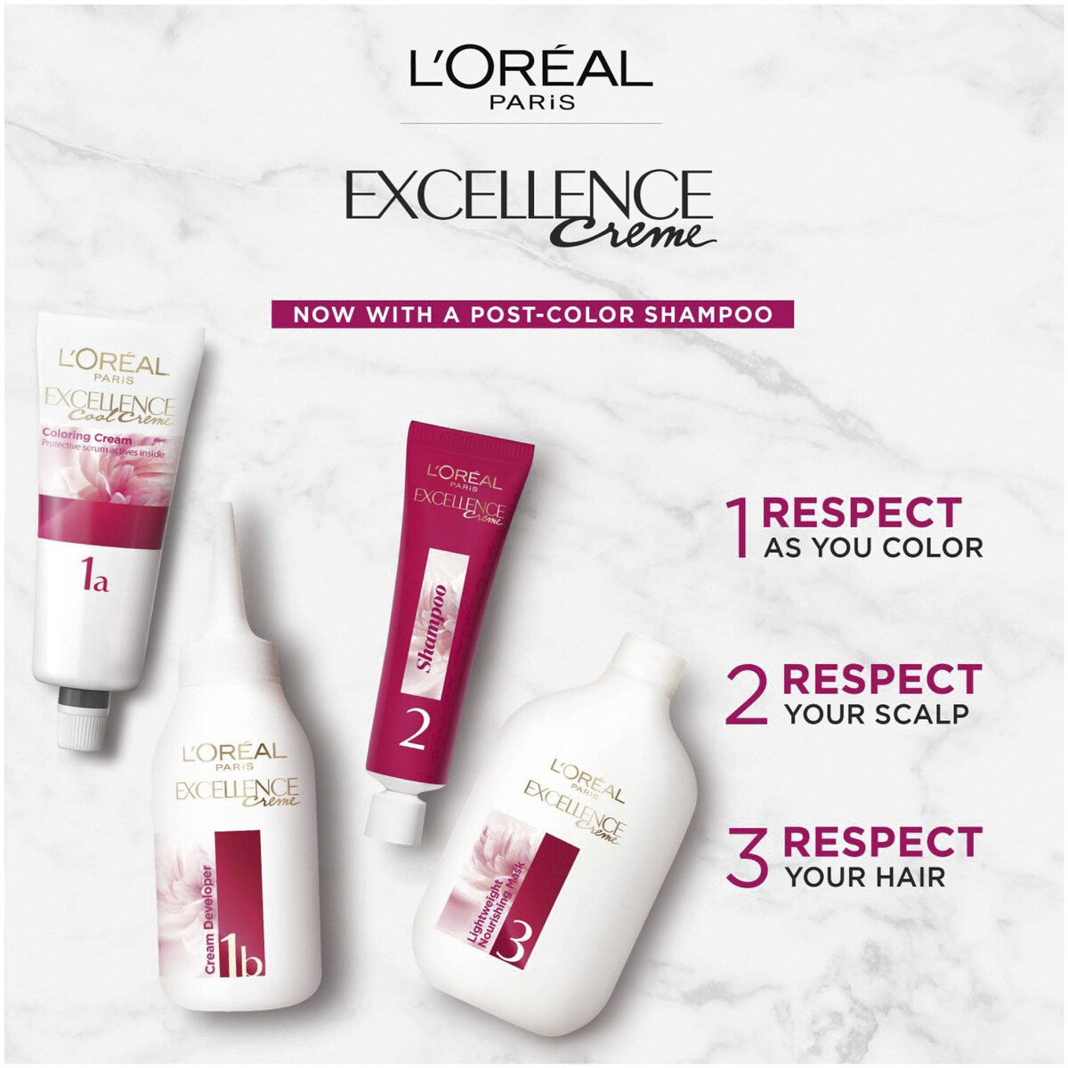 L'oreal Excellence Creme Hair Colour 1 Black Each