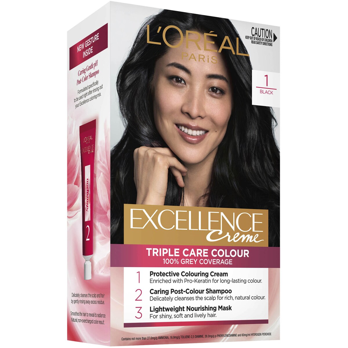 L'oreal Excellence Creme Hair Colour 1 Black Each