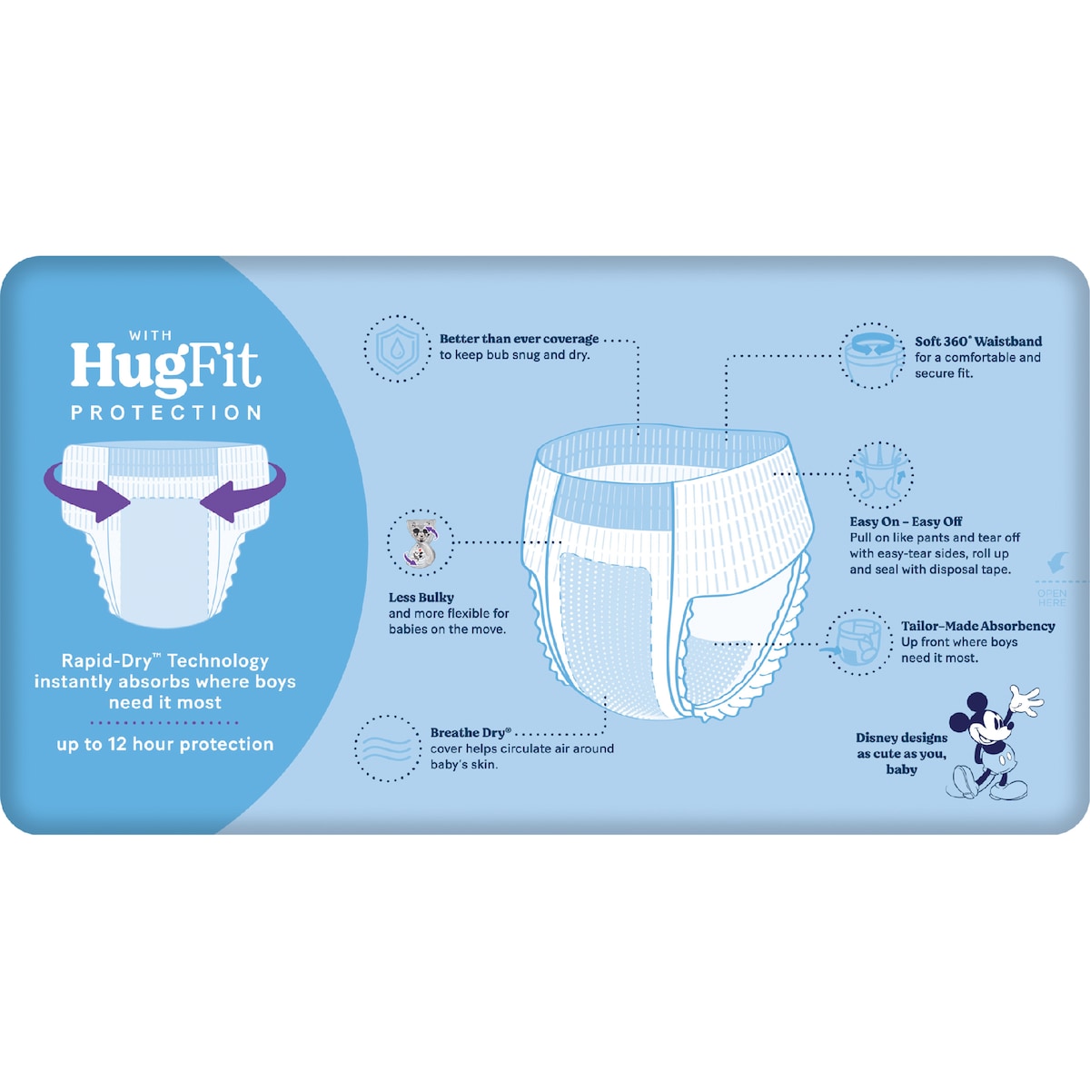 Huggies Ultra Dry Nappy Pants Boys Size 6 (15-20kg) 24 Pack