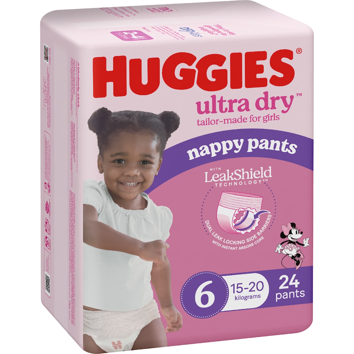 Huggies Ultra Dry Nappy Pants Girls Size 6 (15-20kg) 24 Pack
