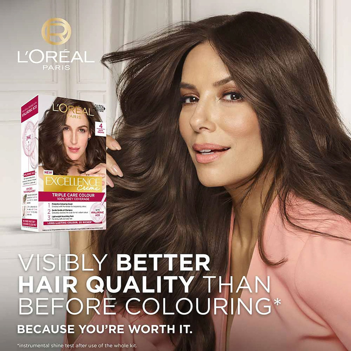 Loreal Paris Excellence Creme Hair Colour 4 Dark Brown Each