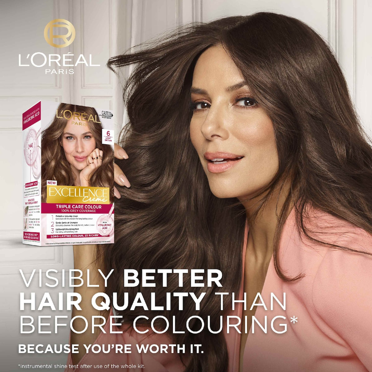 Loreal Paris Excellence Creme Hair Colour 6 Light Brown Each