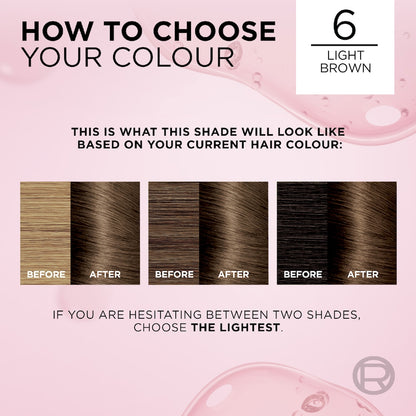 Loreal Paris Excellence Creme Hair Colour 6 Light Brown Each