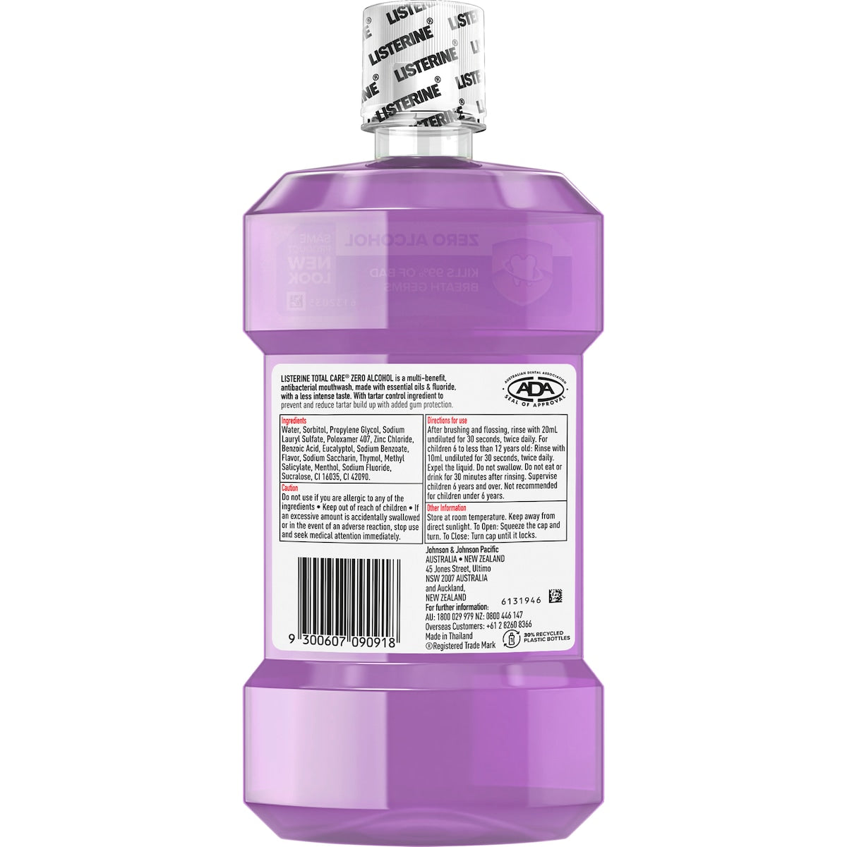Listerine Mouthwash Total Care Zero Alcohol 1l