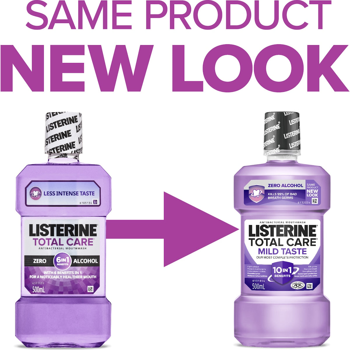 Listerine Mouthwash Total Care Zero Alcohol 1l