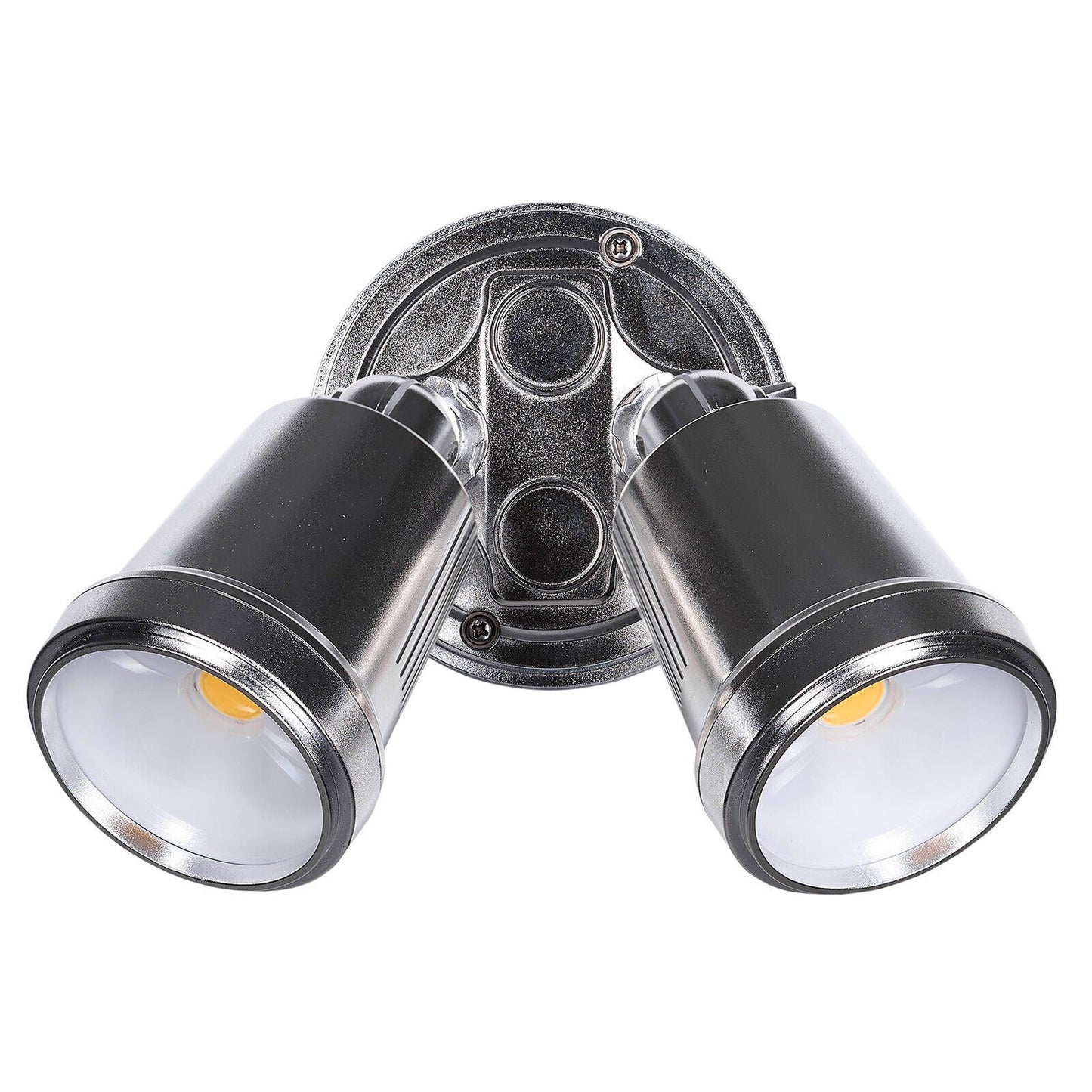 Brilliant Raptor III Twin Flood Light - 20W - 1800 Lumens - Satin Nickel