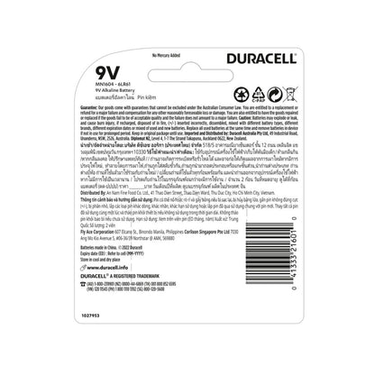 Duracell Coppertop 9v Alkaline Batteries - 2 Pack