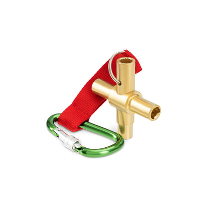 Brasshards Vandal Proof Tap 4 Way Key with Belt Clip - 64 x 220mm