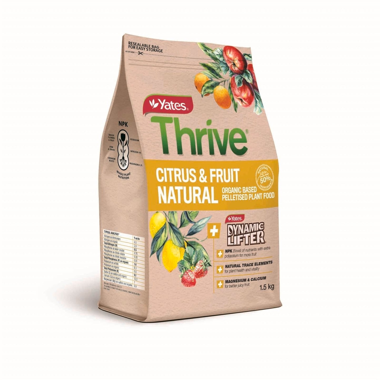 Yates Thrive Natural Fertiliser - 1.5kg