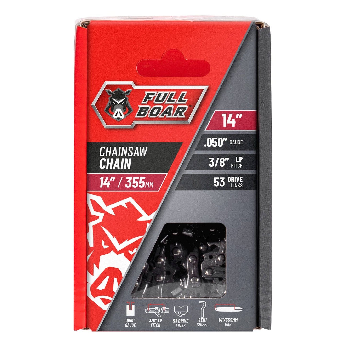 Full Boar Chainsaw Chain - 14" - 355mm - 53 Drive Links