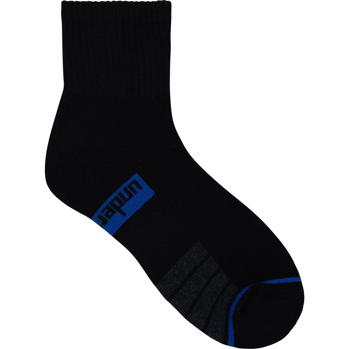 Underworks Mens Sport Quarter Crew Black 7 To 10 3 Pack
