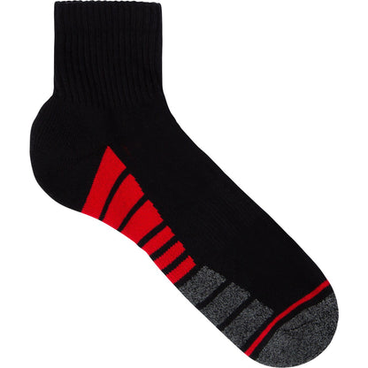 Underworks Mens Sport Quarter Crew Black 7 To 10 3 Pack