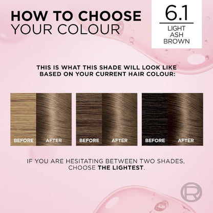 Loreal Paris Excellence Creme Hair Colour 6.1 Light Ash Brown Each