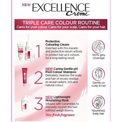 Loreal Paris Excellence Creme Hair Colour 9 Light Blonde Each
