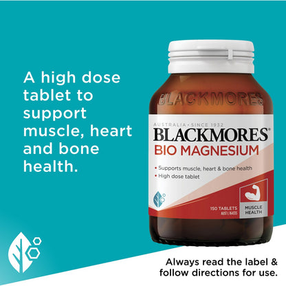 Blackmores Bio Magnesium Muscle Health Tablets 150 pack