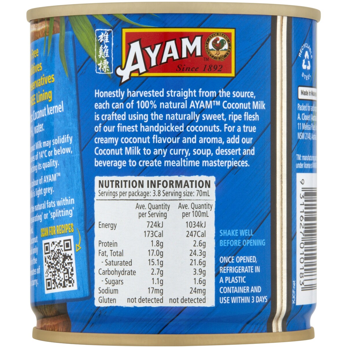 Ayam Coconut Milk 270ml