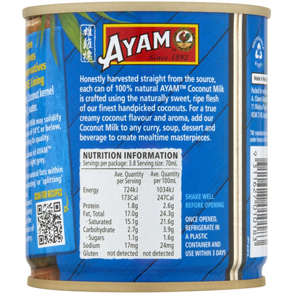 Ayam 100% Natural Coconut Milk 270ml