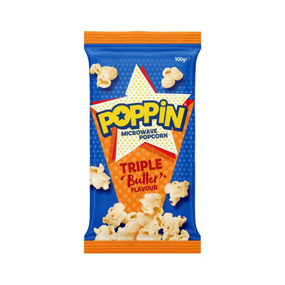 Poppin Microwave Popcorn Triple Butter - 100g
