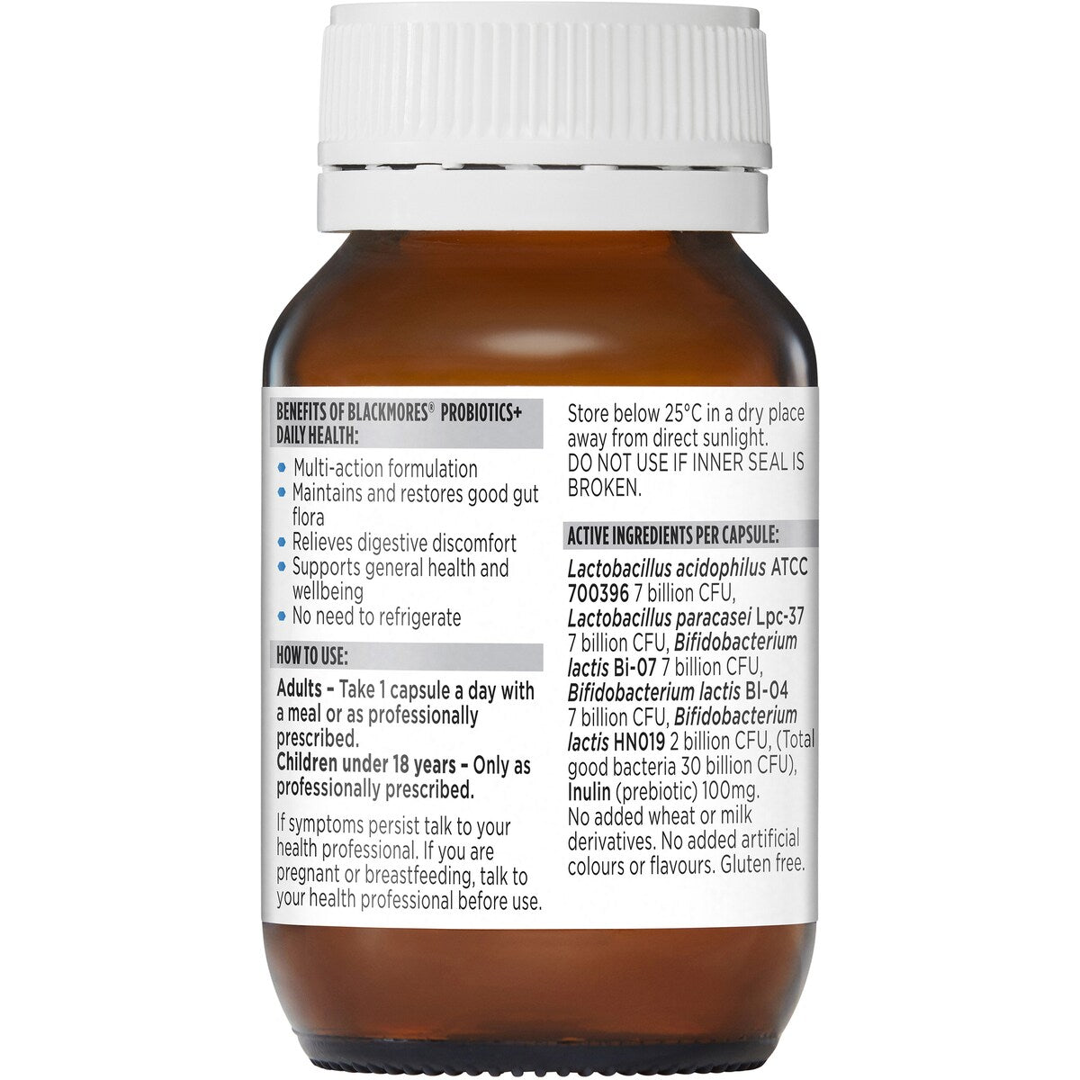 Blackmores Probiotics+ Daily Health Gut Health Vitamin Capsules 30 pack