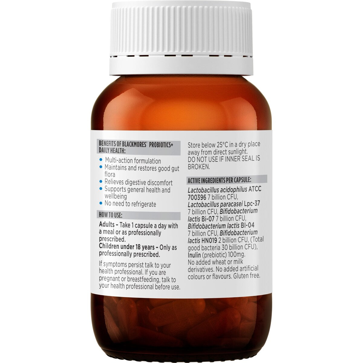 Blackmores Probiotics+ Daily Health Gut Health Vitamin Capsules 30 pack