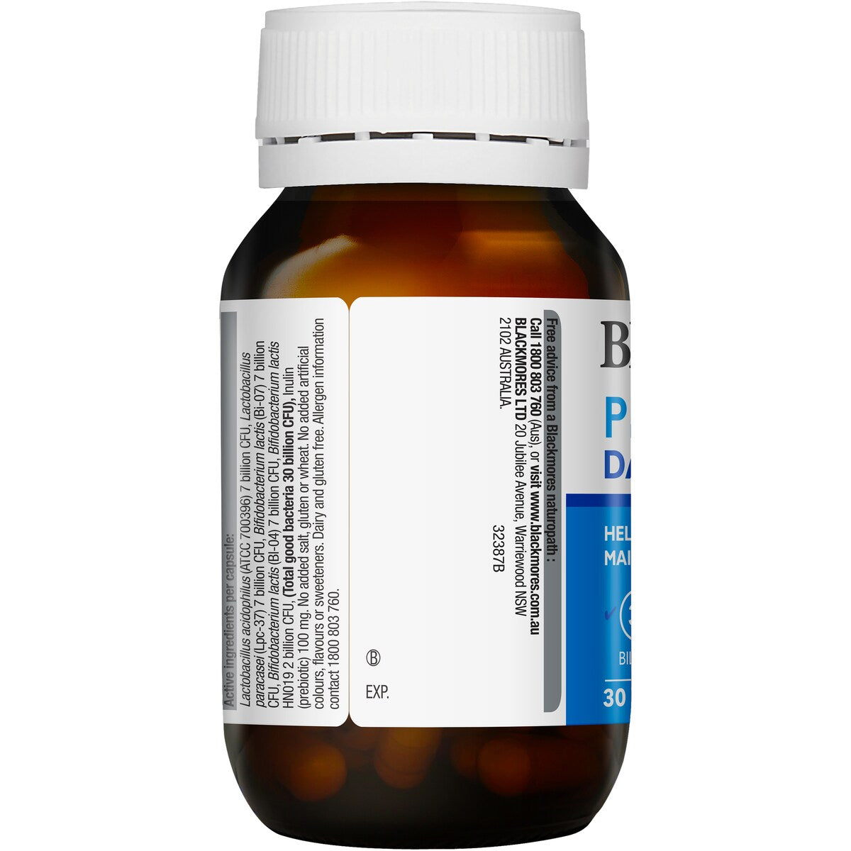 Blackmores Probiotics+ Daily Health Gut Health Vitamin Capsules 30 pack