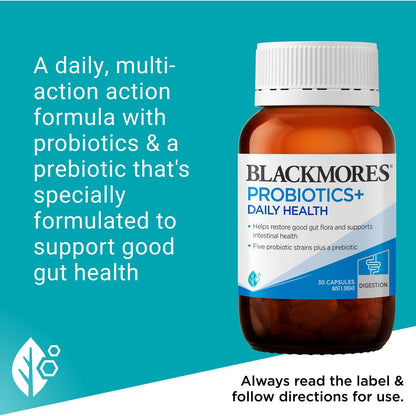 Blackmores Probiotics+ Daily Health Gut Health Vitamin Capsules 30 pack
