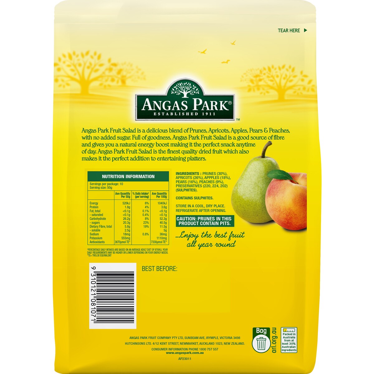Angas Park Fruit Mix Salad 500g